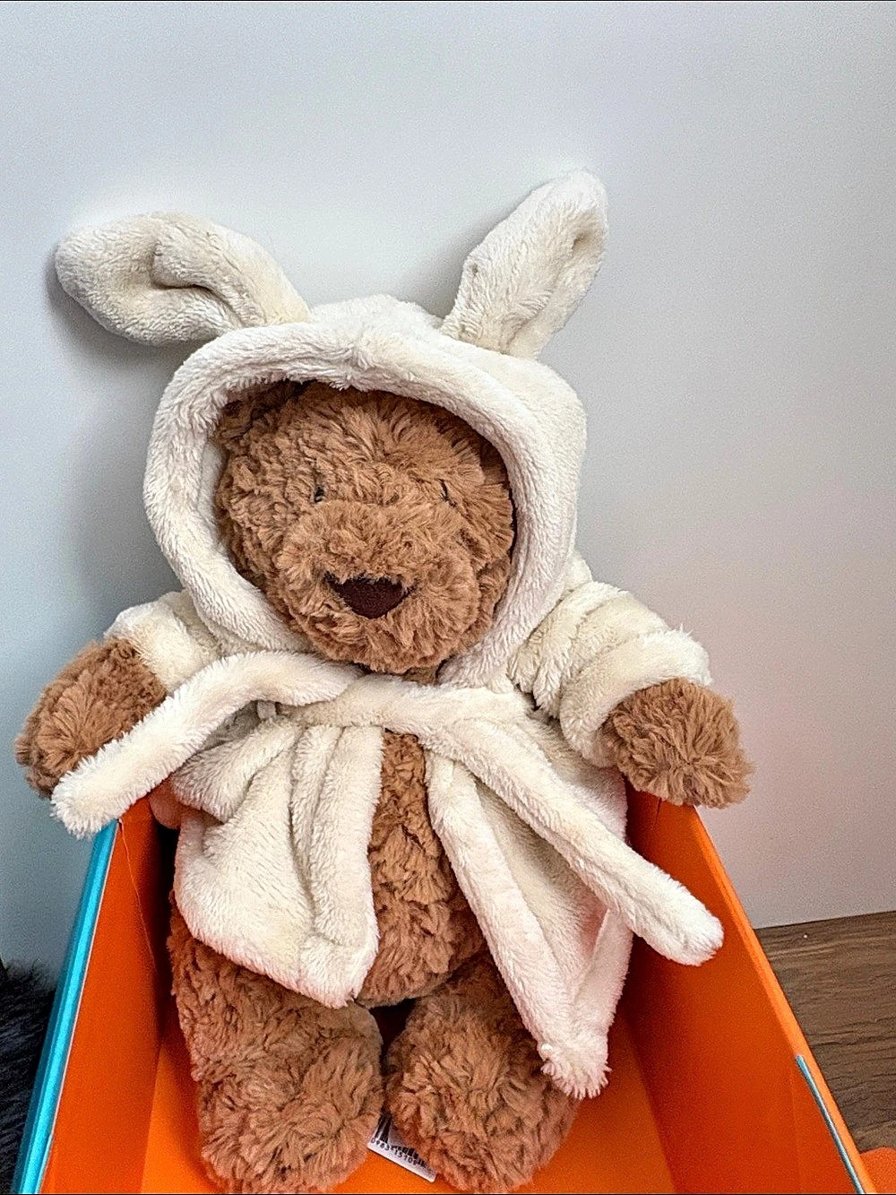 Jellycat Bartholomew Bear Bathrobe Outfit Plush, medium. Authentic.